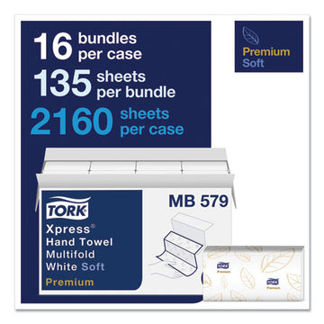 Tork® Premium Soft Xpress 3-panel Multifold Hand Towels, 9.13 X 9.5, 135-packs, 16 Packs-carton freeshipping - TVN Wholesale
